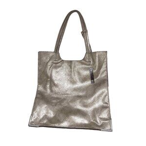 Antonio Melani |‎ Gold Metallic Reptile Pattern Shoulder Bag Tote